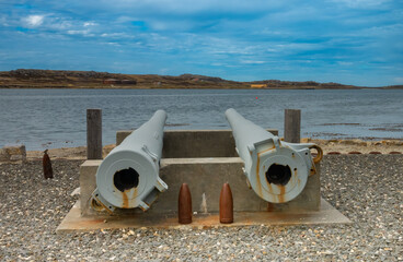 Ubiquitour war memorials in Stanley, Falkland Islands (Islas Malvinas), UK