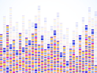 Dna test infographic. Dna test, barcoding, genome map. Graphic concept for your design
