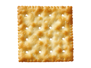Saltine cracker isolated on transparent or white background, png