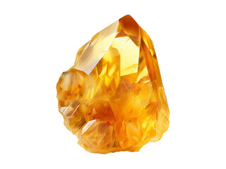 Citrine stone isolated on transparent or white background, png
