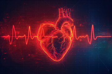 Arrhythmias: Irregular heartbeats that can lead to conditions such as atrial fibrillation - obrazy, fototapety, plakaty