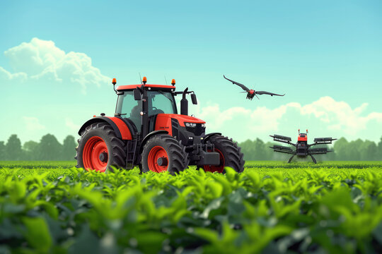 Agriculture: Autonomous Tractors and Harvesters: Agricultural machinery equipped with autonomous features can perform tasks such as planting