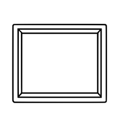 Fototapeta premium Picture Frame Icon SVG Black And White Illustration Art Generative AI.