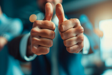 Thumbs Up in Office