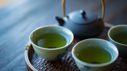 Green japanese tea