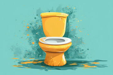 Diarrhea: Loose or watery stools are a hallmark symptom of gastroenteritis - obrazy, fototapety, plakaty