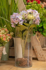 Elegant Floral Arrangemen in clear vase