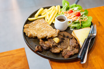 beef steak with vegetables
