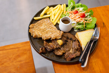 beef steak with vegetables