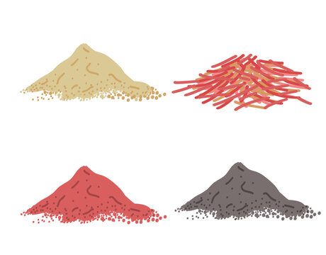 Spices Indian spisy shafran pepper papprika