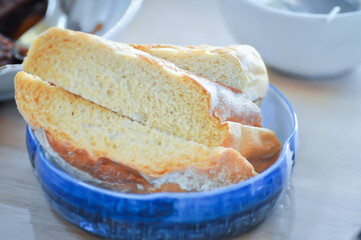 baguette , french baguette or french bread or sliced baguette