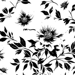 floral seamless pattern, pattern, flower pattern, geometric pattern, diagonal pattern, floral, flower, seamless, design, ornament, vector, decoration, art, wallpaper, leaf, illustration, black, style,