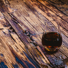 Close Up of a Glass of Sweet Madeira Fortified Wine