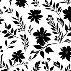floral seamless pattern, pattern, flower pattern, geometric pattern, diagonal pattern, floral, flower, seamless, design, ornament, vector, decoration, art, wallpaper, leaf, illustration, black, style,