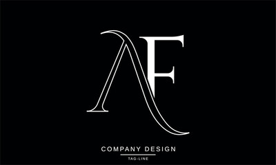 AF, FA Abstract Letters Logo Design Monogram