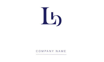 LB or BL Minimal Logo Design Vector Art Illustration 
