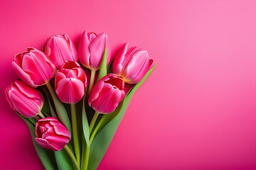Obraz premium bouquet of tulips on white background