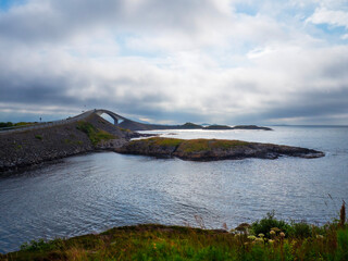 Storseisundbrua bridge a famous bridge on the Norwegian Atlantic road, used in many movies