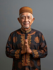 Obraz premium Photo of a senior asian muslim man
