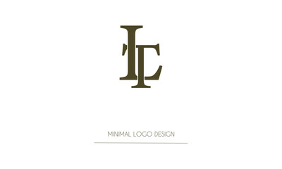 Fototapeta premium LT or TL Minimal Logo Design Vector Art Illustration 