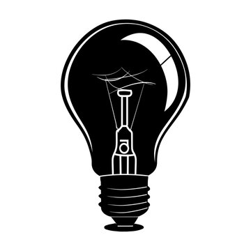 recommend clip art: Silhouette bulb full body black color only