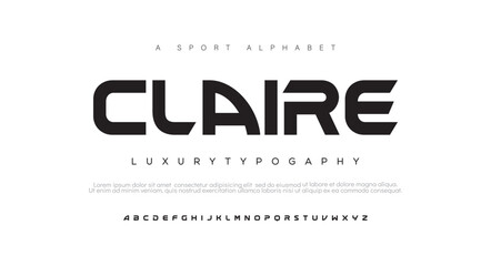 Claire Classic Lettering Minimal Fashion Designs. Typography modern serif fonts regular decorative vintage concept. vector illustration