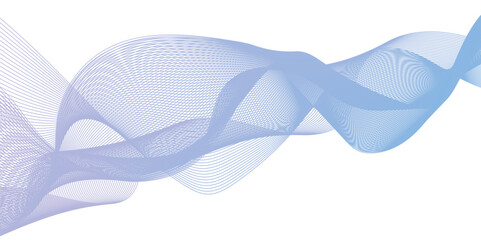 Abstract blue blend wave lines and technology background. Background lines wave abstract stripe design. White background, mesh abstract, vector blurred soft blend.