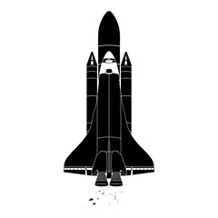 Silhouette rocket full body black color only 