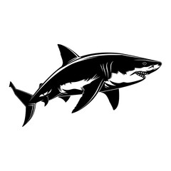 Silhouette shark black color only 