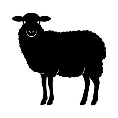 Silhouette sheep black color only 