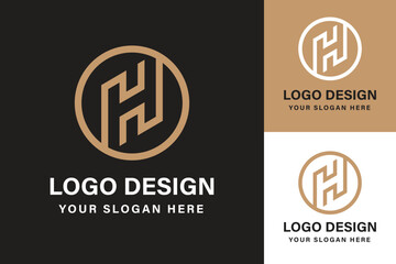 The vector of H alphabet logo design collections for business