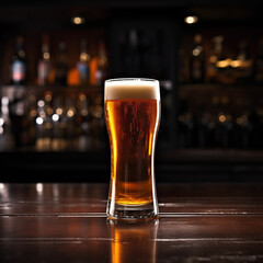 glass of beer on the table