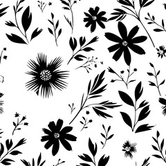 floral seamless pattern, pattern, flower pattern, geometric pattern, diagonal pattern, floral, flower, seamless, design, ornament, vector, decoration, art, wallpaper, leaf, illustration, black, style,