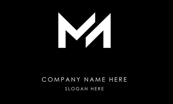 MN or NM Minimal Logo Design Vector Art Illustration 
