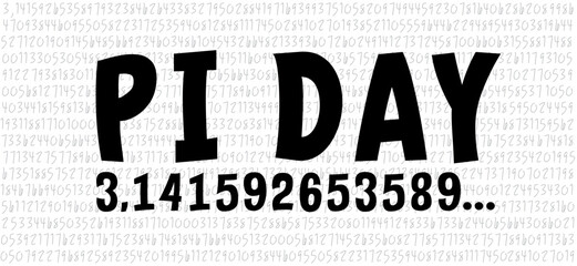 14 march, today is happy PI day. Pie birthday symbol. Pythagoras mathematical numbers or Archimedes constant irrational number. numbers 3,14 or 3.14 Digits number. - obrazy, fototapety, plakaty