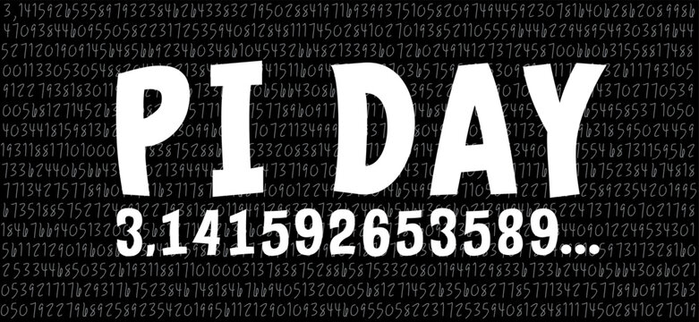 14 march, today is happy PI day. Pie birthday symbol. Pythagoras mathematical numbers or Archimedes constant irrational number. numbers 3,14 or 3.14 Digits number.
