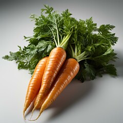 carrot isolated on white background with shadow. bunch of carrots isolated. carrot 