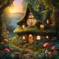 Fototapeta premium Whimsical Fairy House