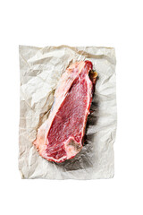 Beef on the bone, sirloin. Isolated, Transparent background.