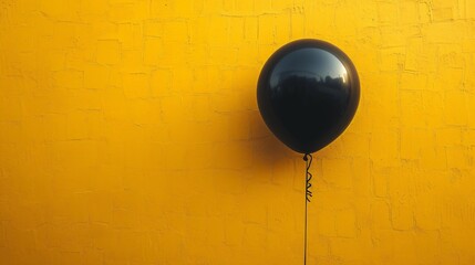 Fly Me to the Moon: A Black Balloon's Yellow Wall Adventure Generative AI