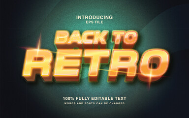 back to retro text effect