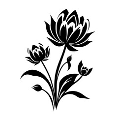 Silhouette rose, rose vector, flower svg, vector flower, herb, branch, line art, outline, eps, png, svg, flower, floral, vector, nature, leaf, rose, illustration, plant, design, vintage, pattern, 