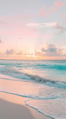 Obraz premium beach and the ocean at sunset