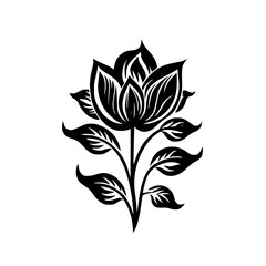 Silhouette rose, rose vector, flower svg, vector flower, herb, branch, line art, outline, eps, png, svg, flower, floral, vector, leaf, plant, nature, tree, leaves, illustration, spring, flora, design,