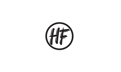 HF, FH , F , H , Abstract Letters Logo Monogram	