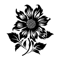 Silhouette rose, rose vector, flower svg, vector flower, herb, branch, line art, outline, eps, png, svg, flower, floral, vector, leaf, plant, nature, tree, leaves, illustration, spring, flora, design,