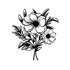 Silhouette rose, rose vector, flower svg, vector flower, herb, branch, line art, outline, eps, png, svg, flower, floral, vector, leaf, plant, nature, tree, leaves, illustration, spring, flora, design,