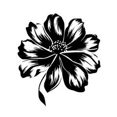 Silhouette rose, rose vector, flower svg, vector flower, herb, branch, line art, outline, eps, png, svg, flower, floral, vector, leaf, plant, nature, tree, leaves, illustration, spring, flora, design,