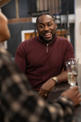 Mid adult couple together at home