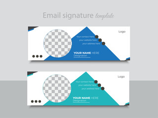 Modern corporate email signature design template.